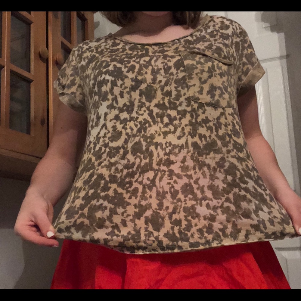 cheata print short sleeve shirt